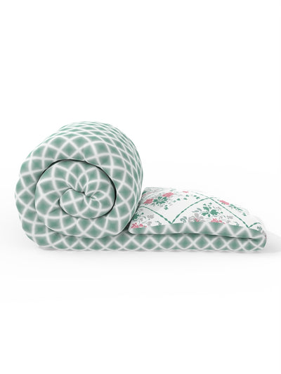 Super Soft Bamboo Micro Single Comforter For All Weather <small> (geometric-green)</small>