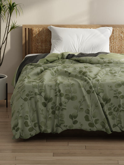 Super Soft Bamboo Micro Single Comforter For All Weather <small> (floral-green)</small>