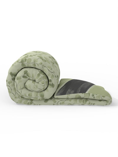 Super Soft Bamboo Micro Single Comforter For All Weather <small> (floral-green)</small>