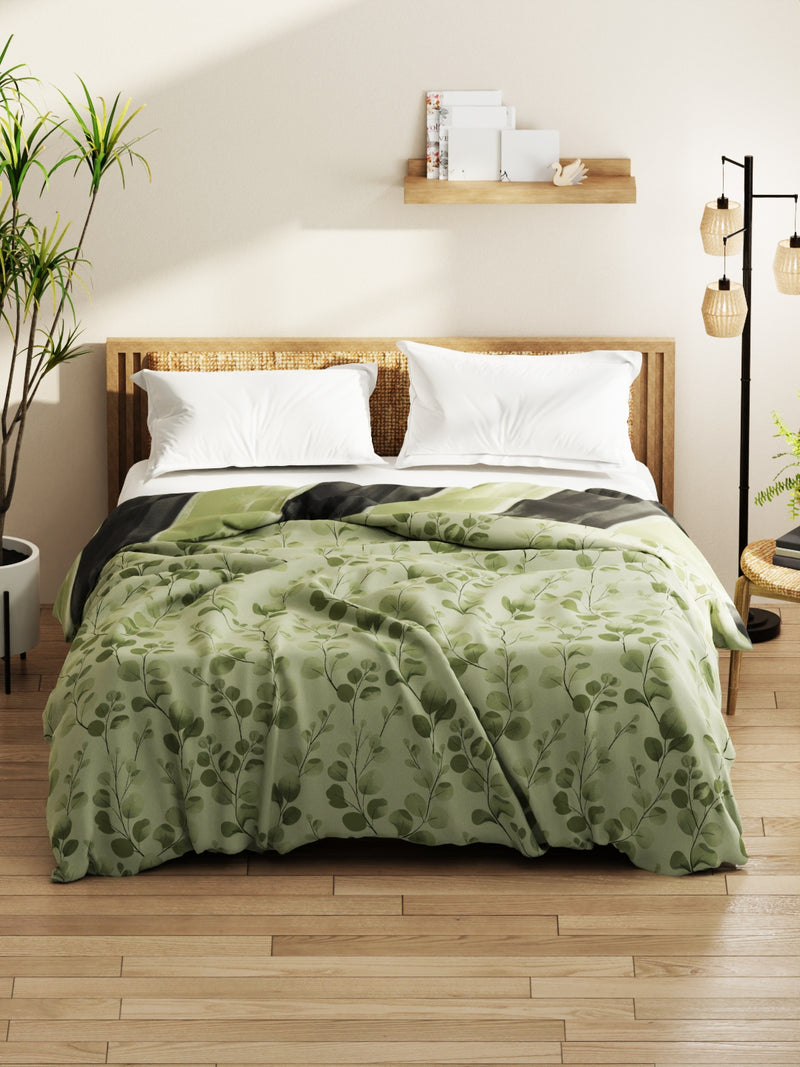 Super Soft Bamboo Micro Double Comforter For All Weather <small> (floral-green)</small>