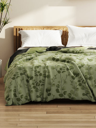 Super Soft Bamboo Micro Double Comforter For All Weather <small> (floral-green)</small>