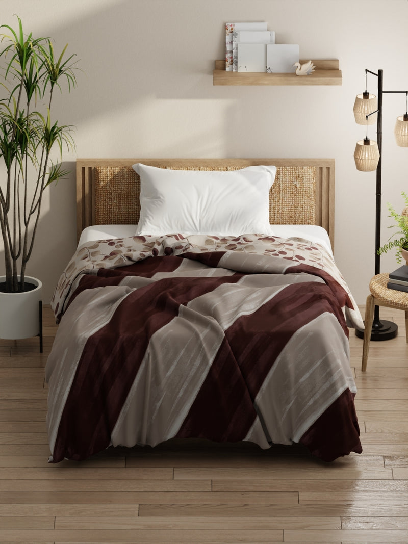 Super Soft Bamboo Micro Single Comforter For All Weather <small> (abstract-brown)</small>