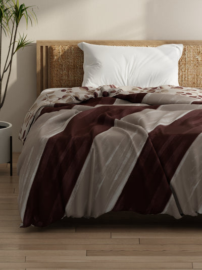 Super Soft Bamboo Micro Single Comforter For All Weather <small> (abstract-brown)</small>