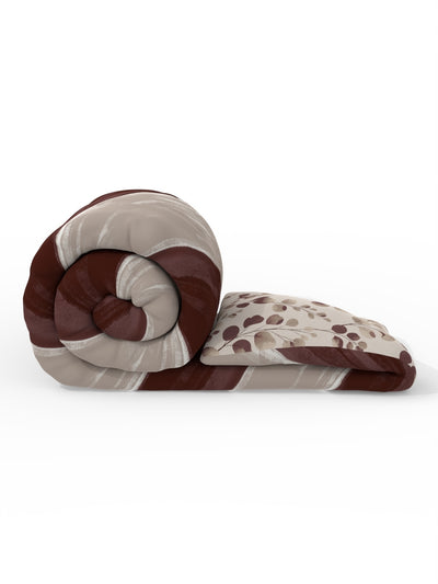 Super Soft Bamboo Micro Single Comforter For All Weather <small> (abstract-brown)</small>