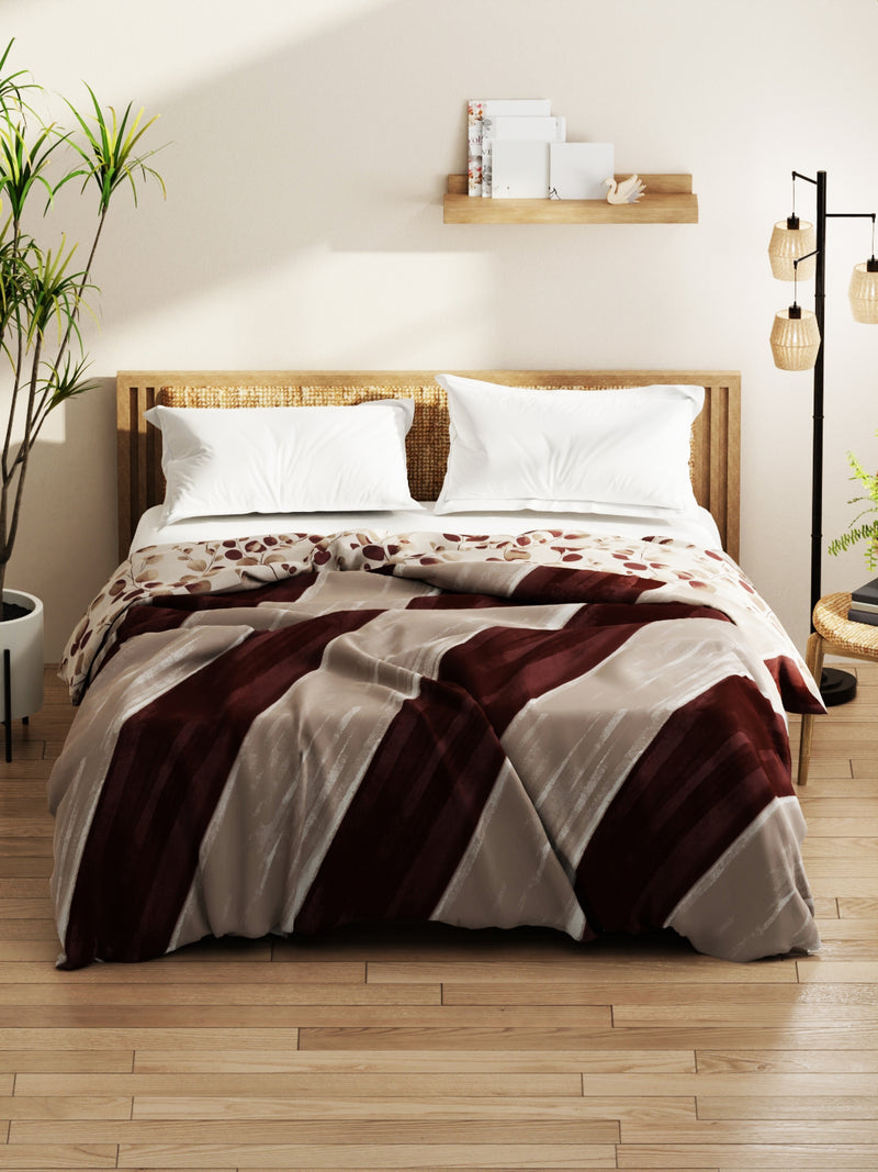 Super Soft Bamboo Micro Double Comforter For All Weather <small> (abstract-brown)</small>