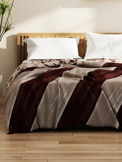 Super Soft Bamboo Micro Double Comforter For All Weather <small> (abstract-brown)</small>