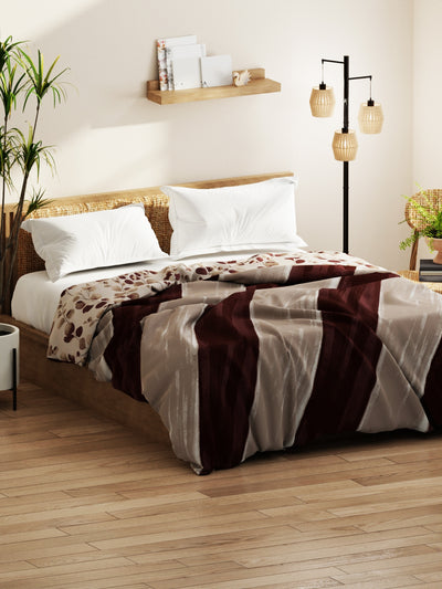 Super Soft Bamboo Micro Double Comforter For All Weather <small> (abstract-brown)</small>