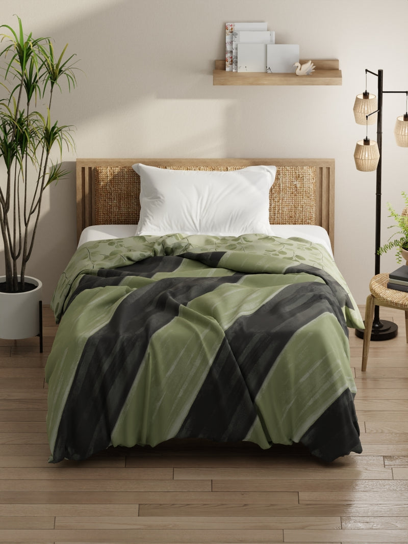 Super Soft Bamboo Micro Single Comforter For All Weather <small> (abstract-green)</small>