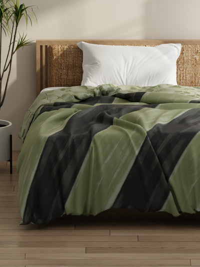 Super Soft Bamboo Micro Single Comforter For All Weather <small> (abstract-green)</small>