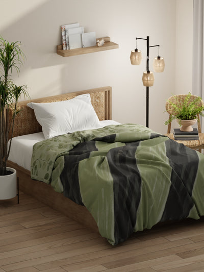 Super Soft Bamboo Micro Single Comforter For All Weather <small> (abstract-green)</small>