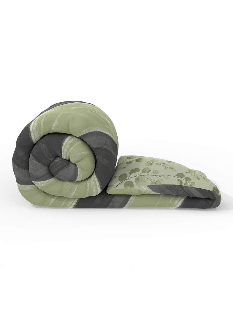 Super Soft Bamboo Micro Single Comforter For All Weather <small> (abstract-green)</small>