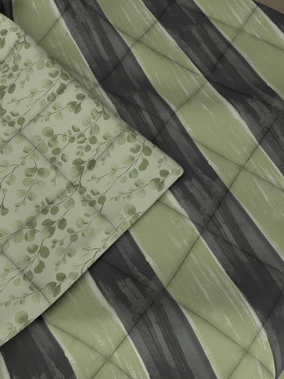 Super Soft Bamboo Micro Single Comforter For All Weather <small> (abstract-green)</small>