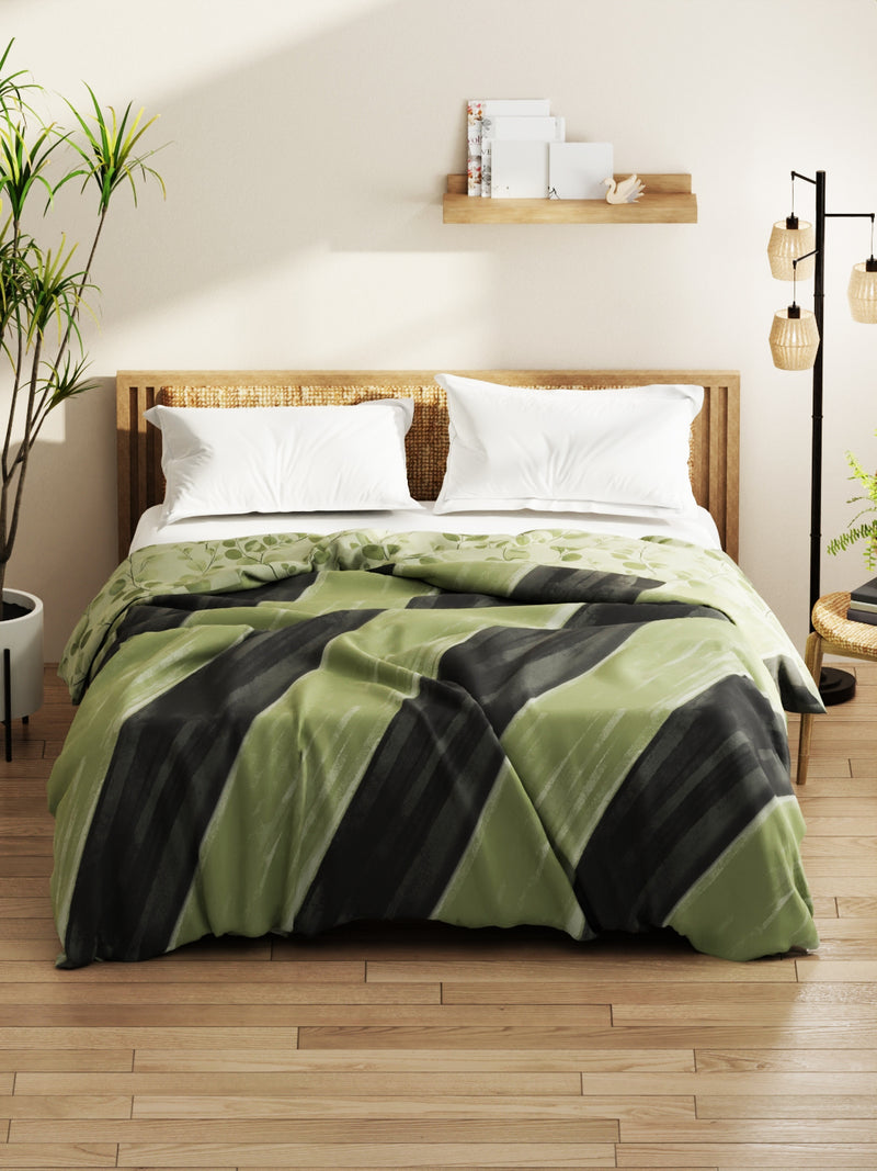 Super Soft Bamboo Micro Double Comforter For All Weather <small> (abstract-green)</small>