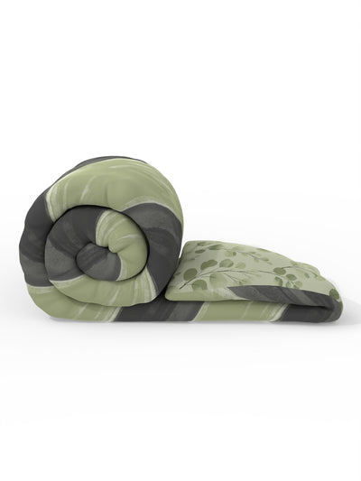 Super Soft Bamboo Micro Double Comforter For All Weather <small> (abstract-green)</small>