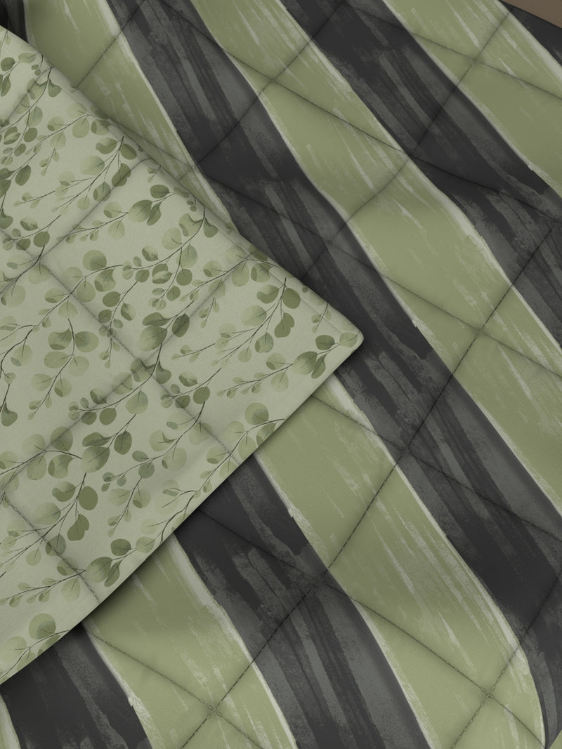 Super Soft Bamboo Micro Double Comforter For All Weather <small> (abstract-green)</small>