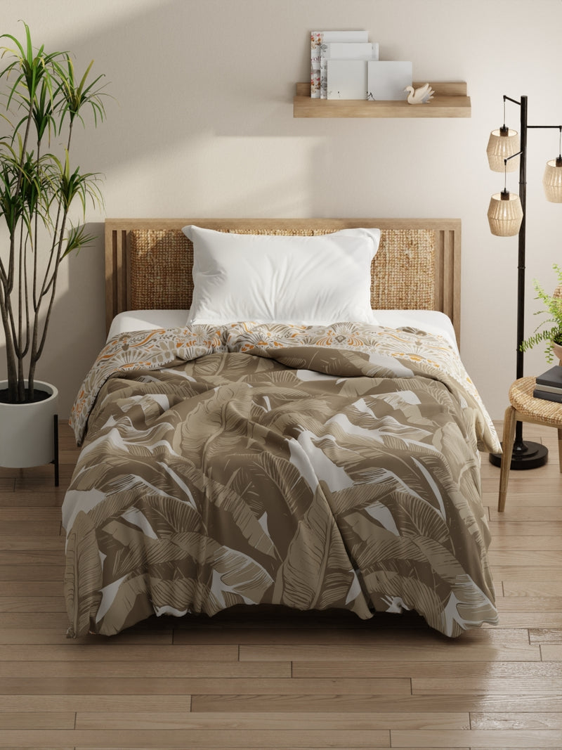 Super Soft Bamboo Micro Single Comforter For All Weather <small> (floral-sand)</small>