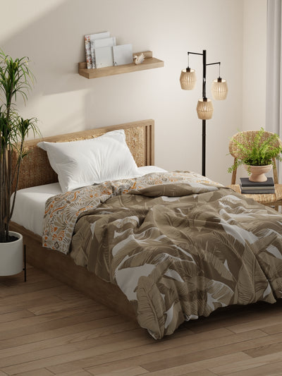 Super Soft Bamboo Micro Single Comforter For All Weather <small> (floral-sand)</small>