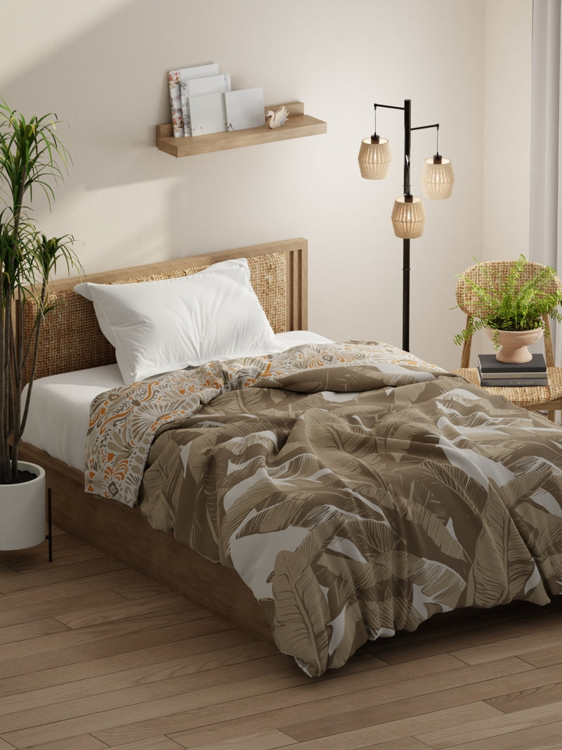 Super Soft Bamboo Micro Single Comforter For All Weather <small> (floral-sand)</small>