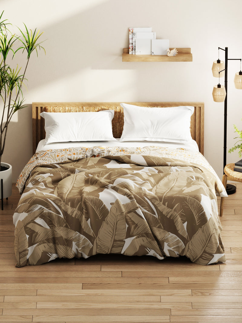 Super Soft Bamboo Micro Double Comforter For All Weather <small> (floral-sand)</small>