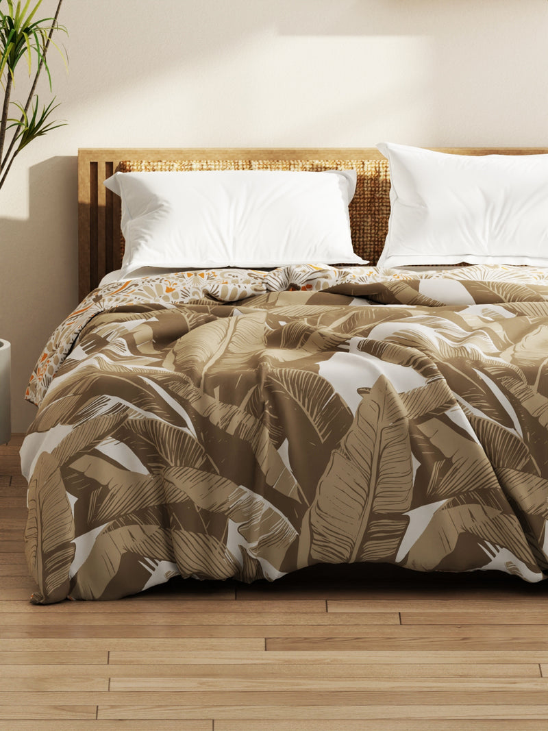 Super Soft Bamboo Micro Double Comforter For All Weather <small> (floral-sand)</small>