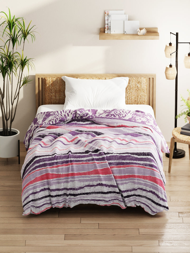 Super Soft Microfiber Comforter For All Weather <small> (abstract-lilac)</small>