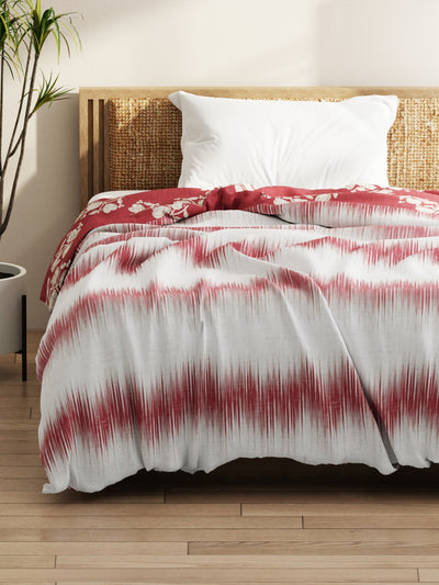 Super Soft Microfiber Comforter For All Weather <small> (abstract-blush/burgundy)</small>