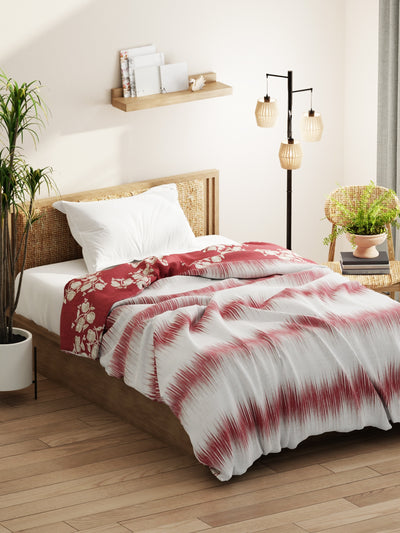 Super Soft Microfiber Comforter For All Weather <small> (abstract-blush/burgundy)</small>