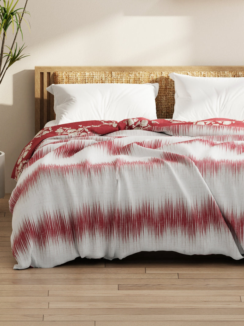 Super Soft Microfiber Comforter For All Weather <small> (abstract-blush/burgundy)</small>