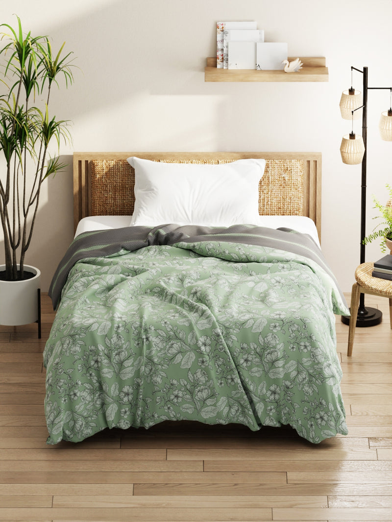 Super Soft Microfiber Comforter For All Weather <small> (floral-pistachio)</small>