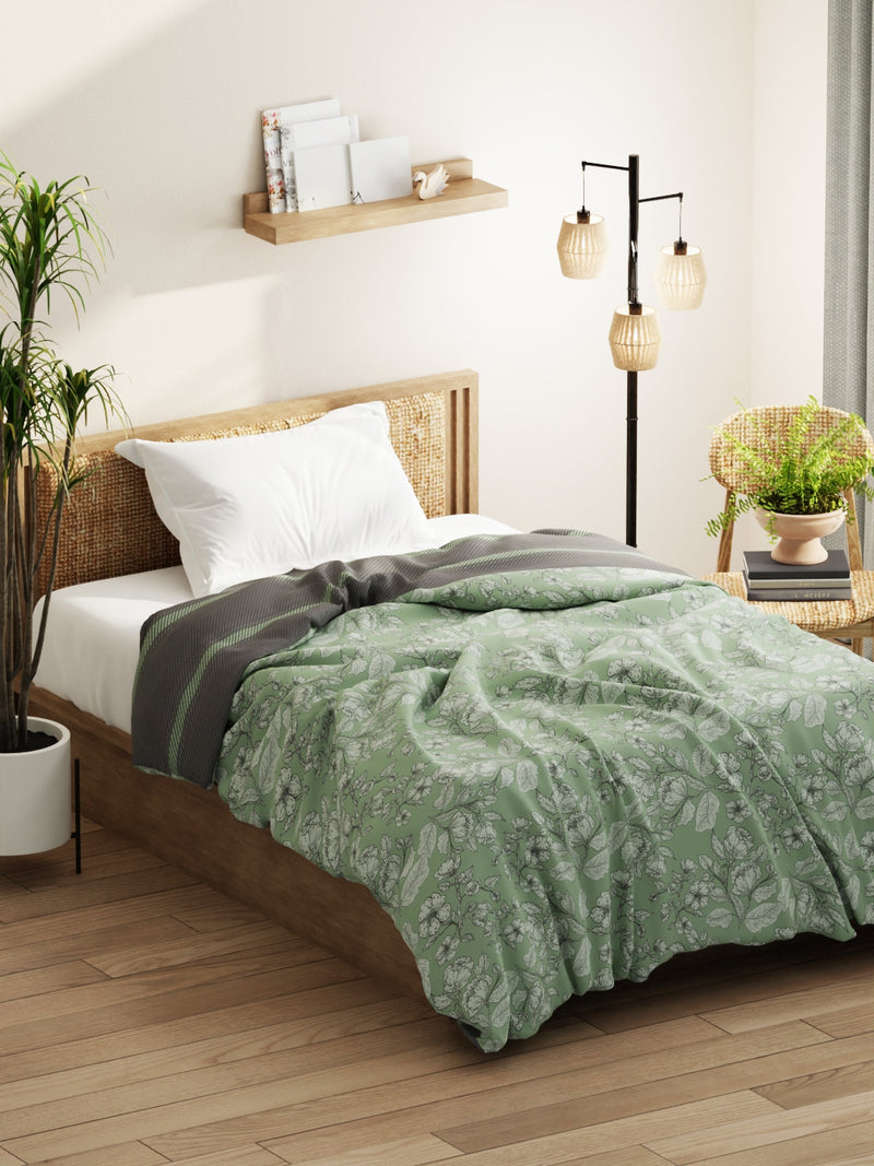 Super Soft Microfiber Comforter For All Weather <small> (floral-pistachio)</small>