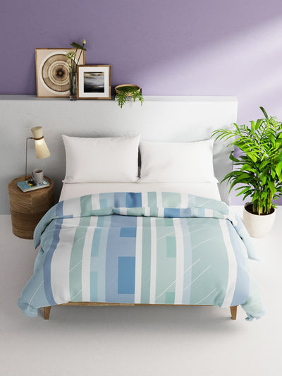 Super Soft 100% Natural Cotton Fabric Comforter For All Weather <small> (geometric-ivory/yellow)</small>