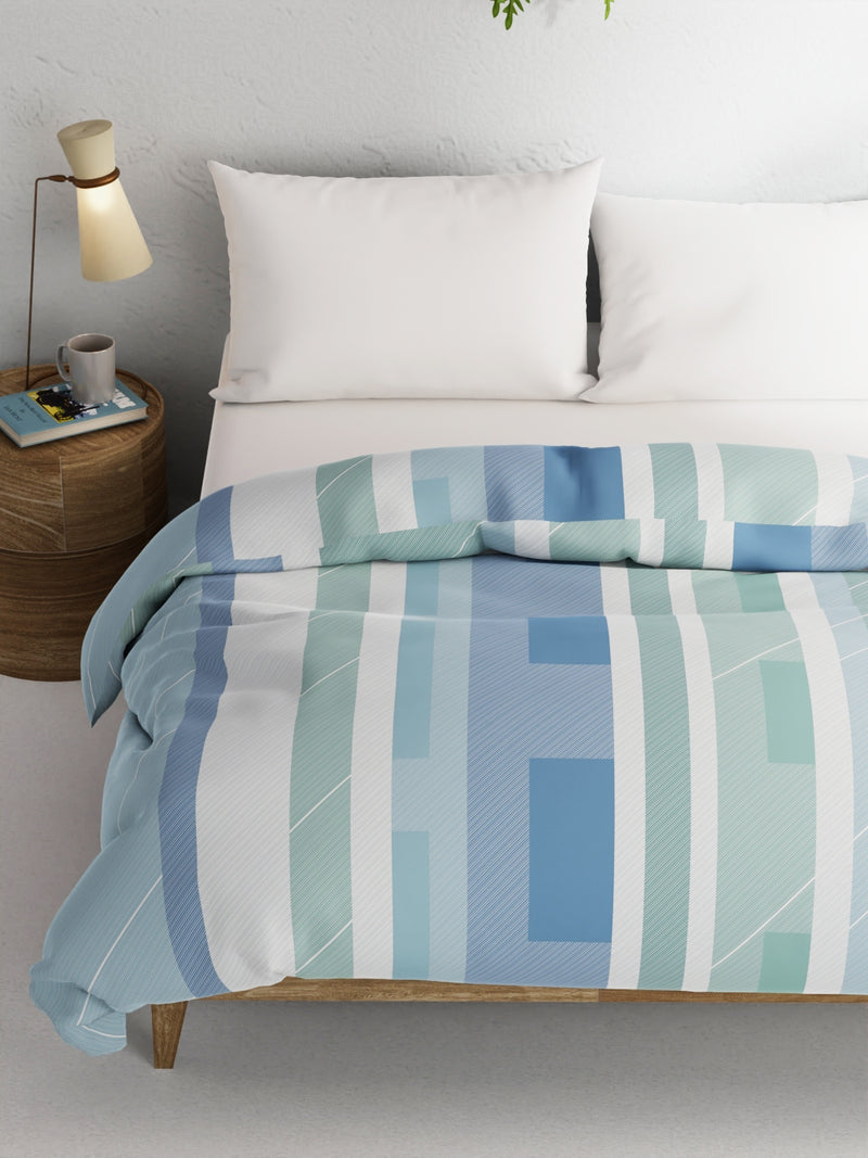 Super Soft 100% Natural Cotton Fabric Comforter For All Weather <small> (geometric-ivory/yellow)</small>