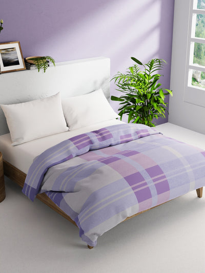 Super Soft 100% Natural Cotton Fabric Comforter For All Weather <small> (geometric-purple)</small>