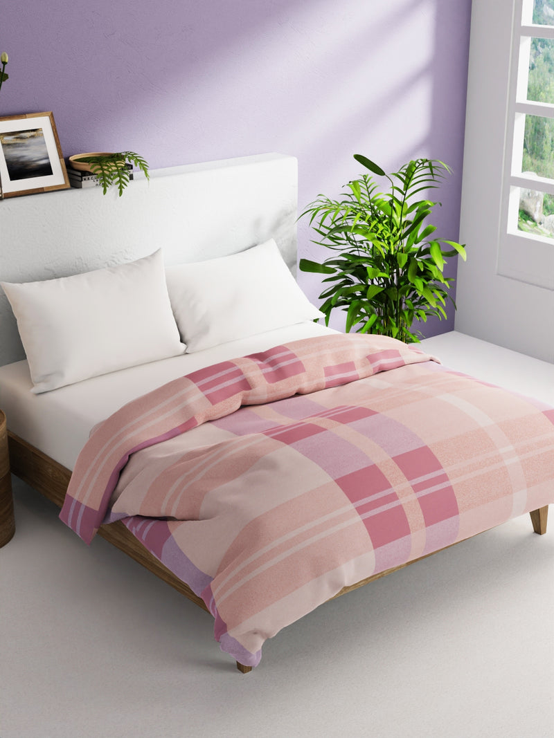 Super Soft 100% Natural Cotton Fabric Comforter For All Weather <small> (geometric-pink)</small>