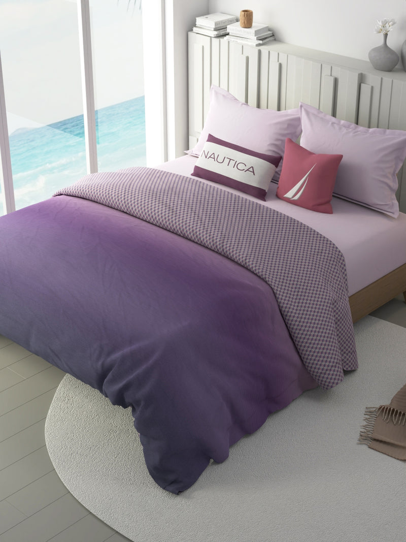 100% Premium Cotton Fabric Comforter For All Weather <small> (solid-lilac/multi)</small>