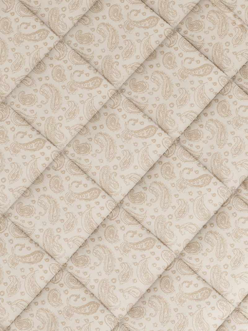 Super Fine 100% Egyptian Satin Cotton Comforter For All Weather <small> (floral-tanbrown)</small>