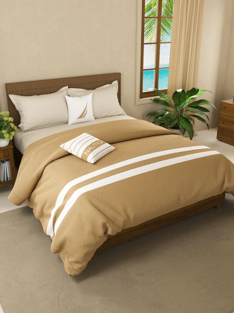 Luxurious 100% Egyptian Satin Cotton Comforter For All Weather <small> (solid-taupe)</small>