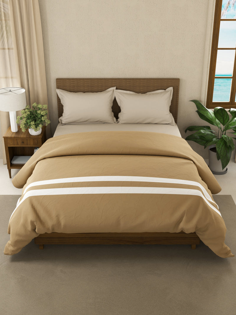 Luxurious 100% Egyptian Satin Cotton Comforter For All Weather <small> (solid-taupe)</small>