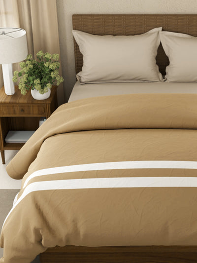 Luxurious 100% Egyptian Satin Cotton Comforter For All Weather <small> (solid-taupe)</small>