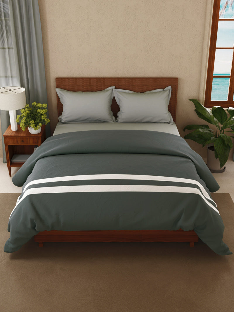 Luxurious 100% Egyptian Satin Cotton Comforter For All Weather <small> (solid-dk.grey)</small>