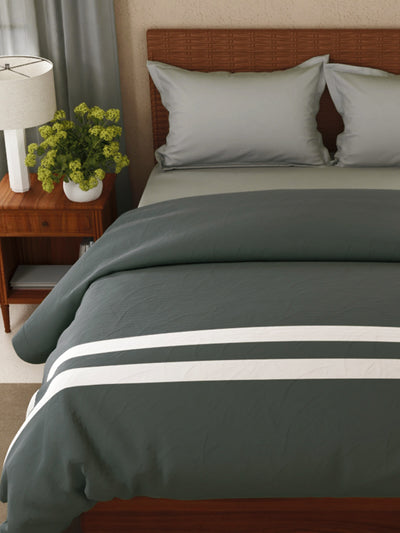 Luxurious 100% Egyptian Satin Cotton Comforter For All Weather <small> (solid-dk.grey)</small>