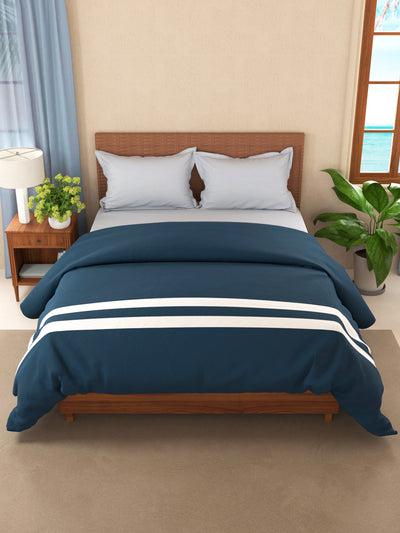 Luxurious 100% Egyptian Satin Cotton Comforter For All Weather <small> (solid-medblue)</small>