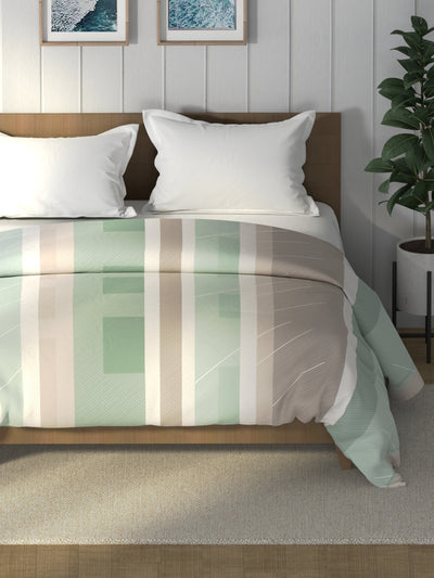 Super Soft 100% Cotton Fabric Comforter For All Weather <small> (geometric-fairgreen)</small>