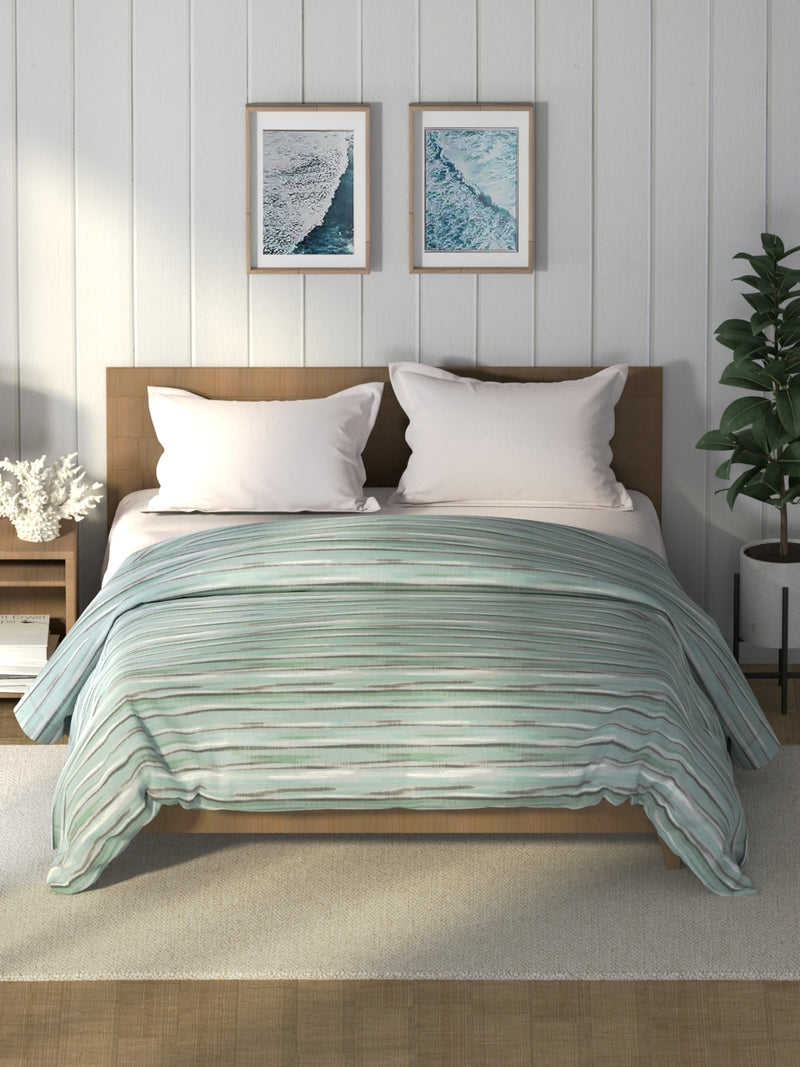 Super Soft 100% Cotton Fabric Comforter For All Weather <small> (abstract-seagreen)</small>