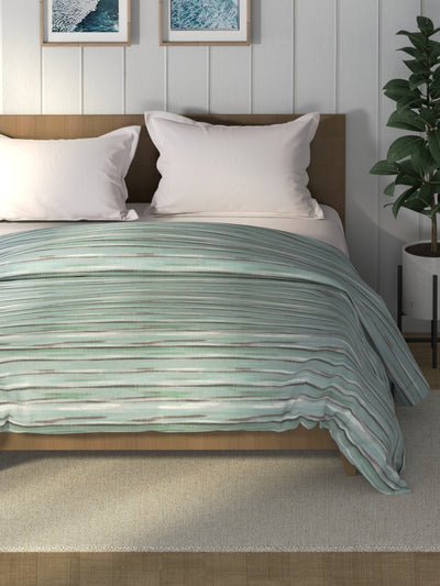 Super Soft 100% Cotton Fabric Comforter For All Weather <small> (abstract-seagreen)</small>