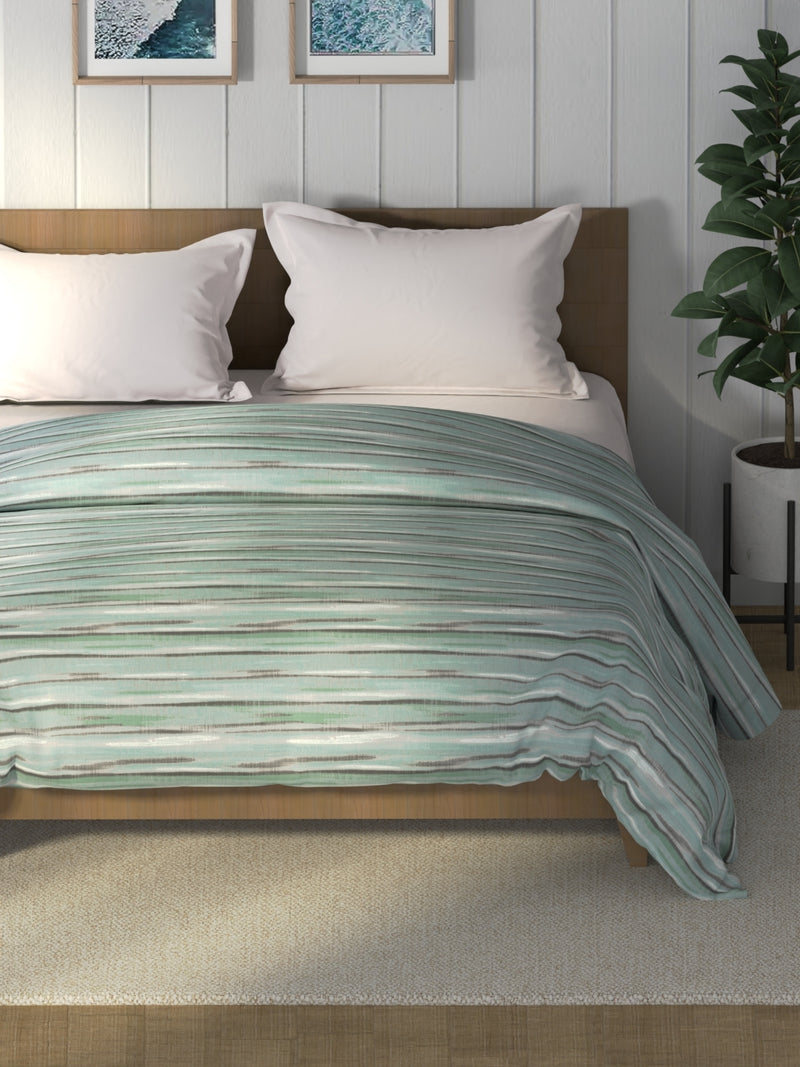Super Soft 100% Cotton Fabric Comforter For All Weather <small> (abstract-seagreen)</small>