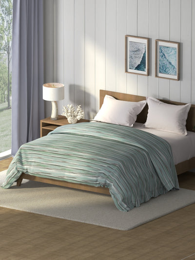 Super Soft 100% Cotton Fabric Comforter For All Weather <small> (abstract-seagreen)</small>