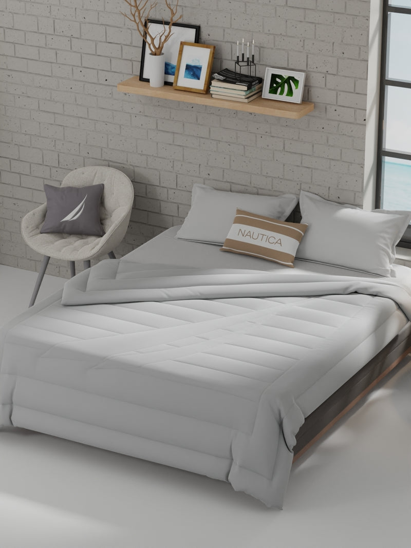 Ultra Soft Luxurious Comforter For All Weather <small> (solid-silver)</small>