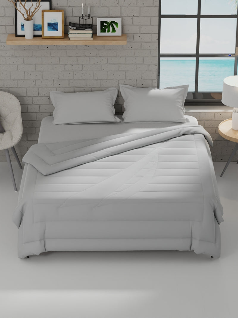 Ultra Soft Luxurious Comforter For All Weather <small> (solid-silver)</small>