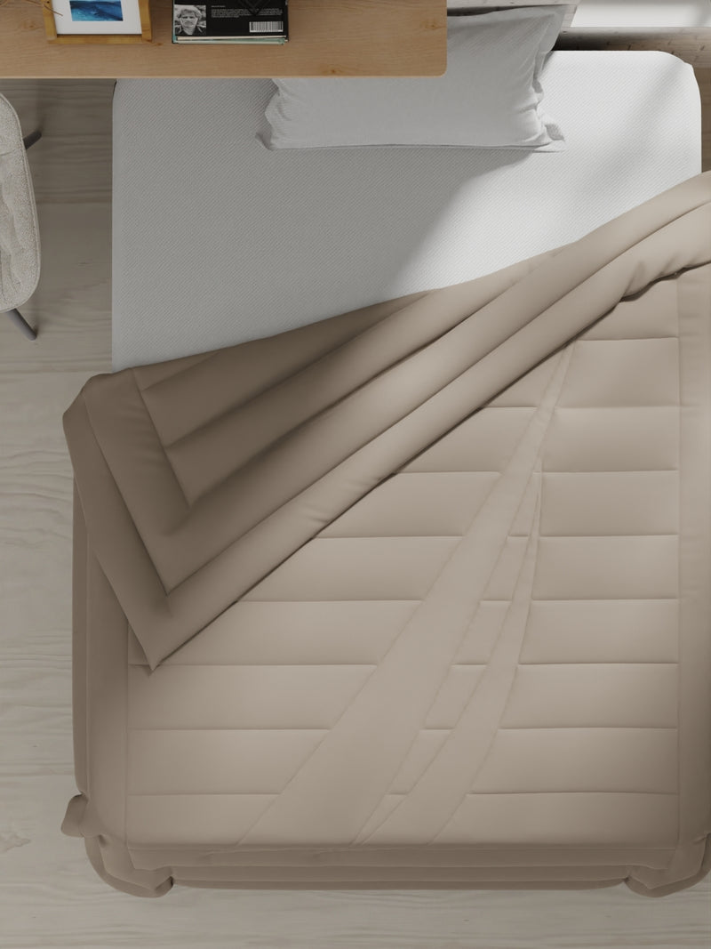 Ultra Soft Luxurious Comforter For All Weather <small> (solid-khaki)</small>